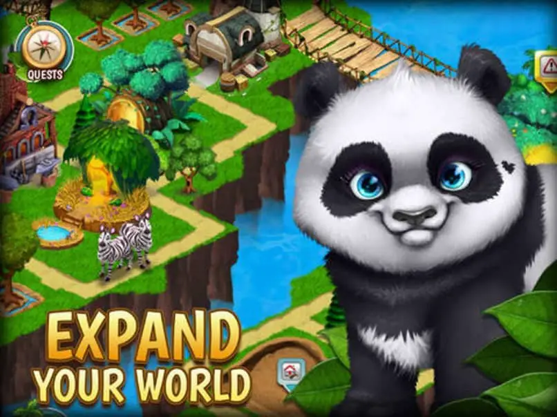 panda animale viaggio avventura sull'isola