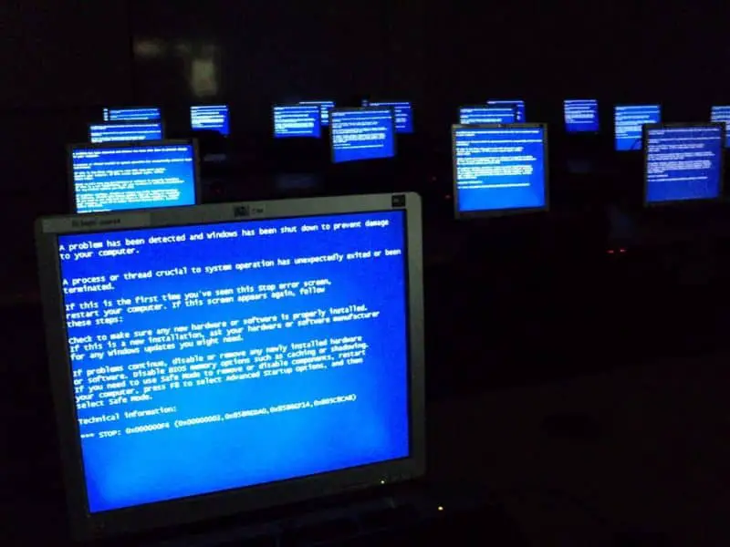Errore di Windows con schermata blu