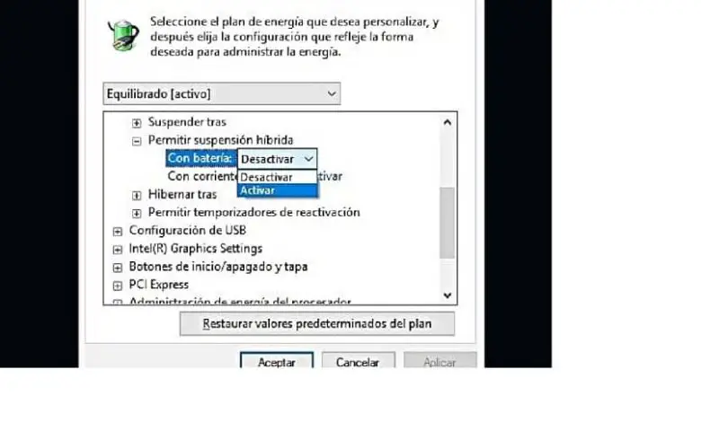 abilitare o disabilitare la sospensione ibrida con i comandi "Tasto Windows + X"