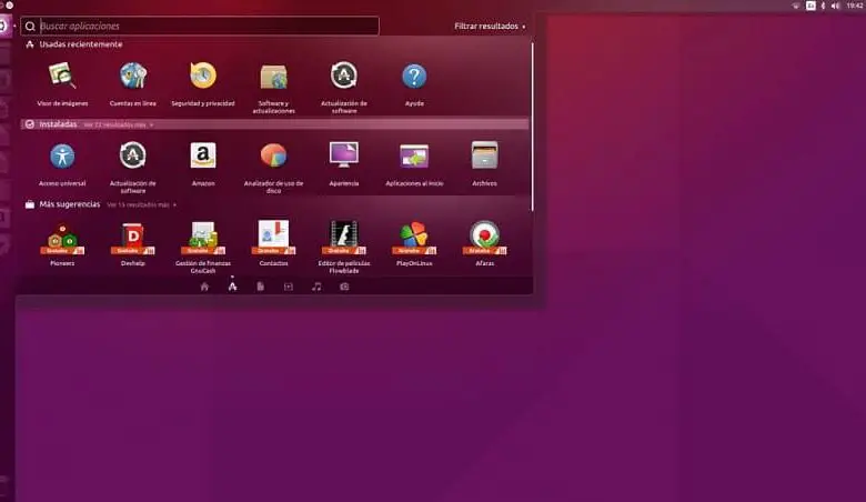 schermata iniziale di Linux viola