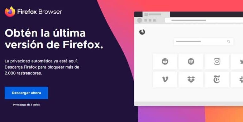 logo della pagina del browser firefox instagram
