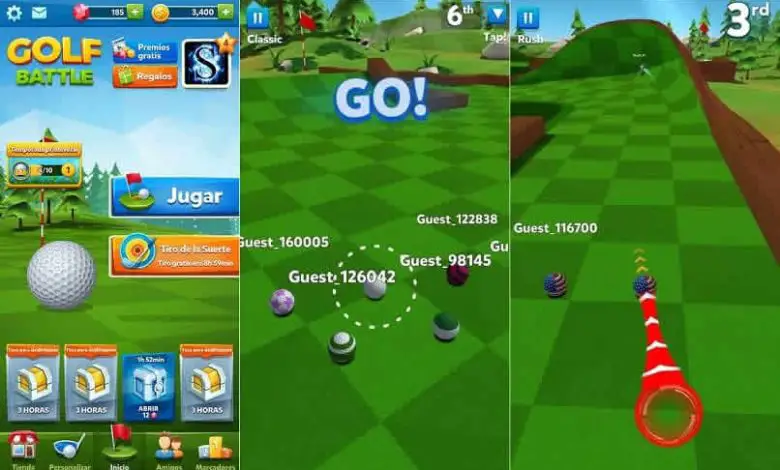 screenshot del gioco di battaglia di golf