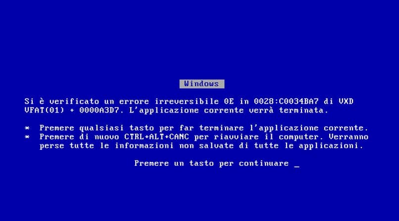 errore schermata blu di Windows