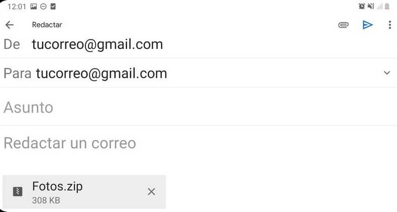 Sposta i file dal cellulare al PC Gmail