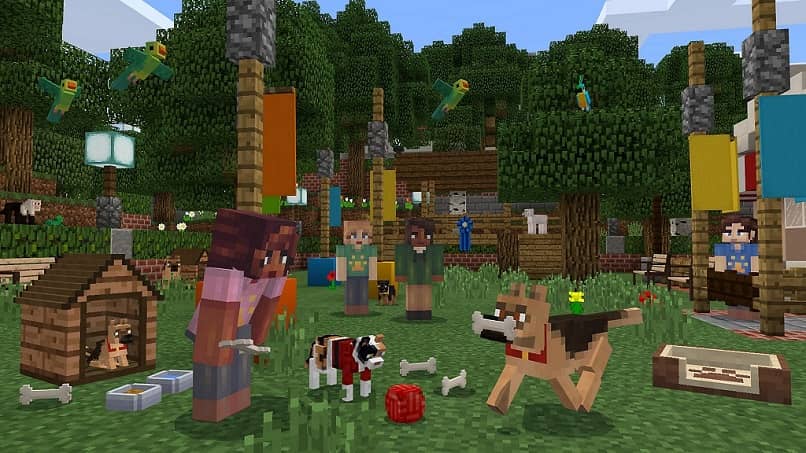 personaggi di minecraft con i cani
