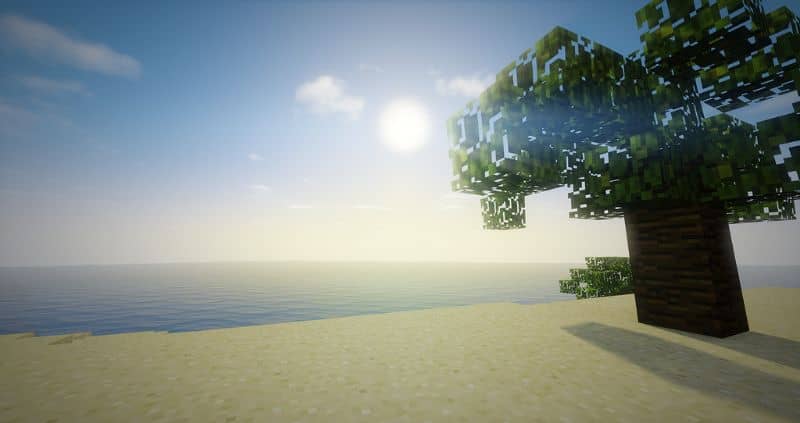 Albero a Minecraft Beach