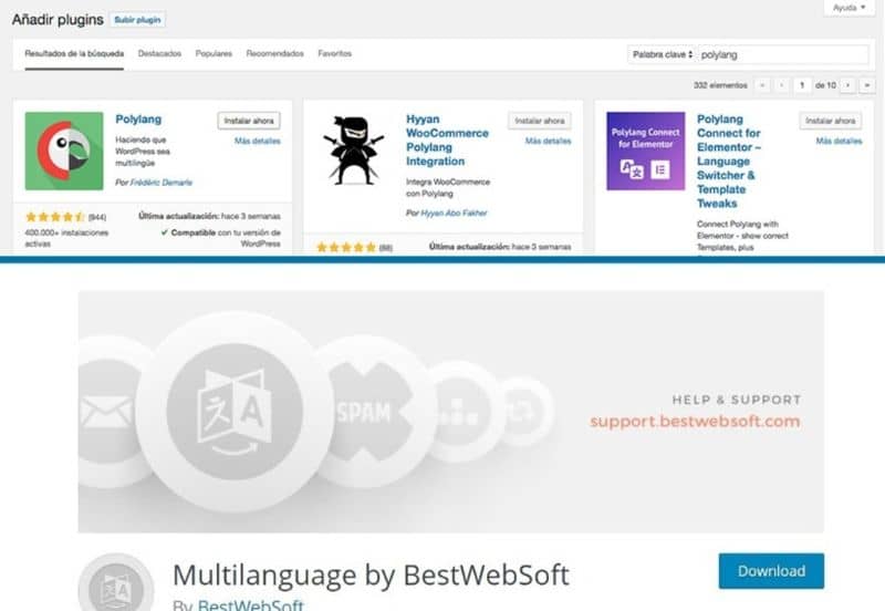 plugin wordpress multilingue