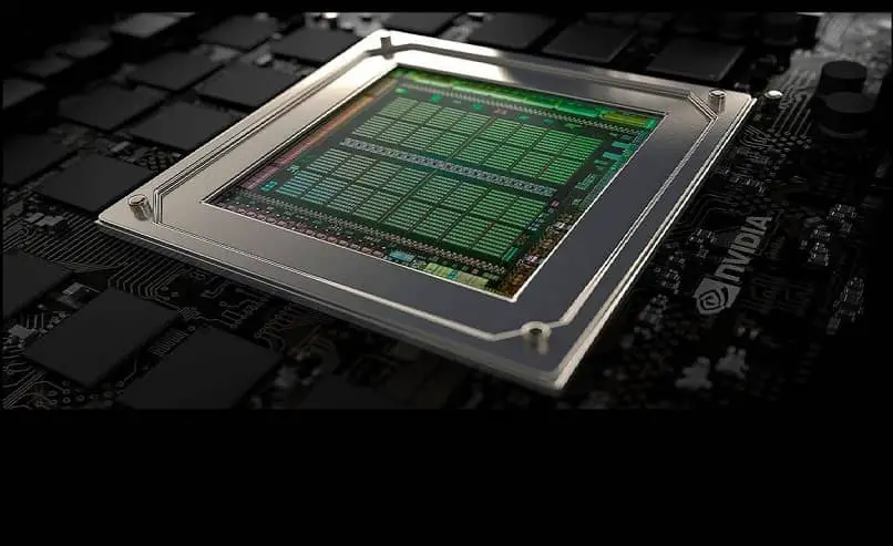 primo piano del processore nvidia
