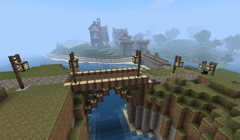 ponte in minecraft in un castello