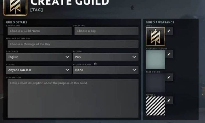 registrazione del clan in dota 2