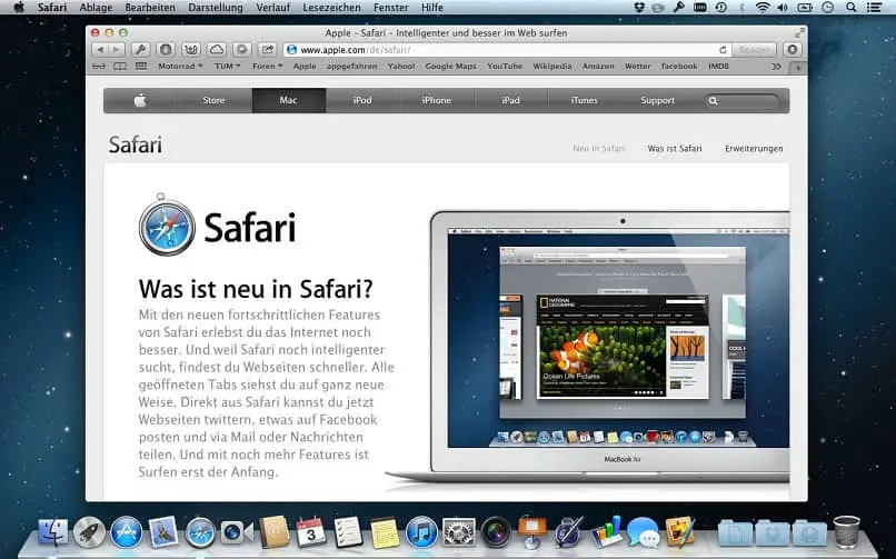 scheda safari mac