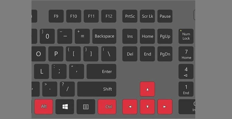 tastiera con tasti rossi per le scorciatoie