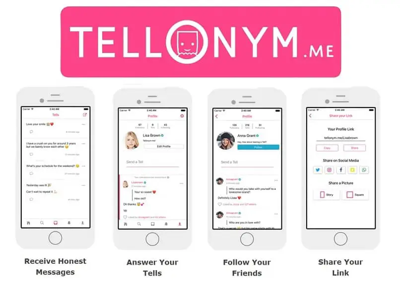 icona di tellonym dell'app mobile
