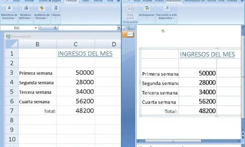 Collegamento excel power point