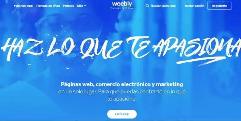 home page di weebly