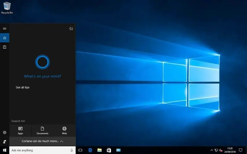 Windows 10 cortana attivato