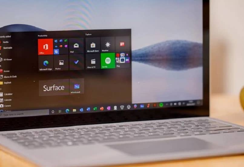 Windows 10 su un laptop