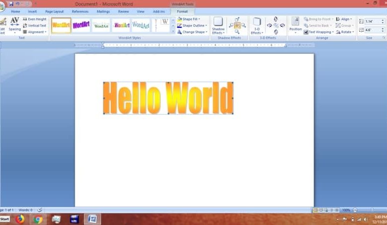 modificare il programma wordart