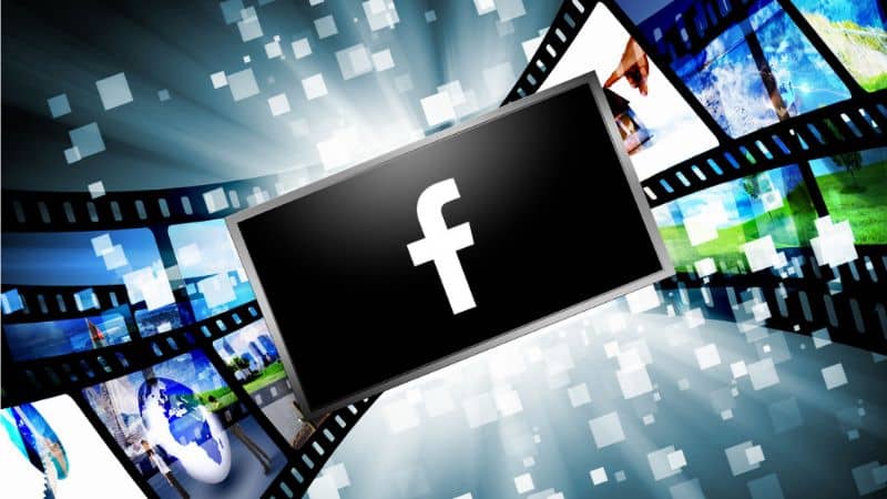Logo di Facebook, bobina di film