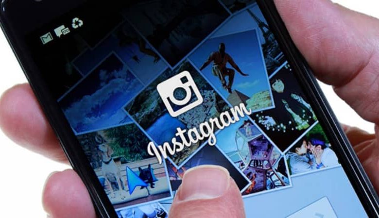 Cellulare con il logo di Instagram sullo schermo