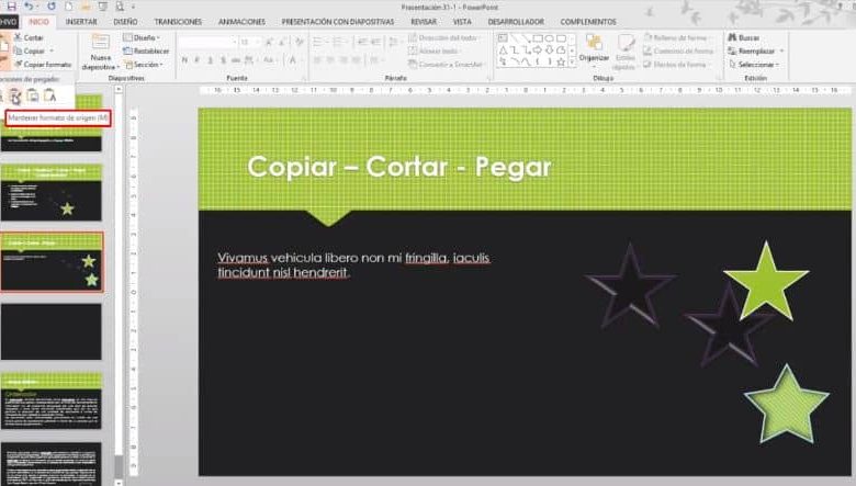 rettangolo di stelle documento power point